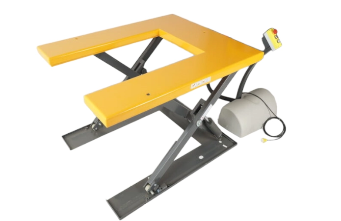 HTF-U Electric U-Shape Low Profile Single Scissor Lift Table - Stationary