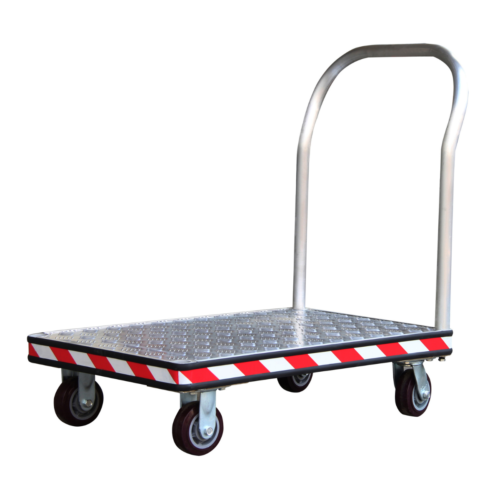 Aluminium Trolley Hand Platform Truck Series with removable handles and castor wheels made for heavy duty use with 550kg capacity