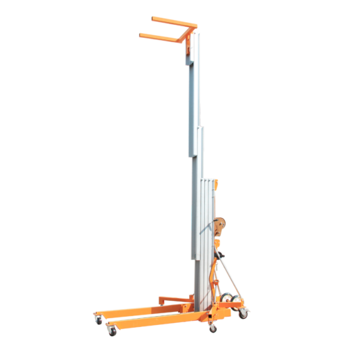 Portable Manual Material Lifter for Construction, fully extended